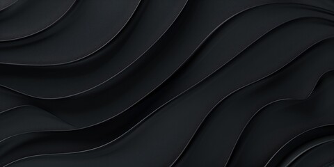 Obraz premium Elegant black waves in seamless abstract design
