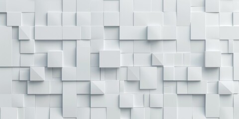 Abstract white 3D block pattern background