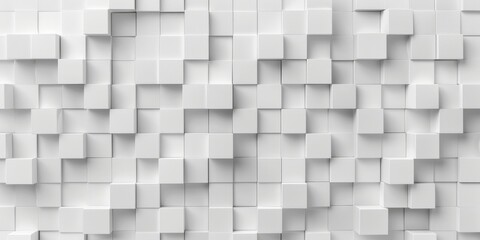 A 3D pattern of white cubes in varying depths