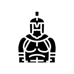 gladiator battle spartan roman glyph icon vector. gladiator battle spartan roman sign. isolated symbol illustration
