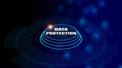 Data protection, safety, security, concept.