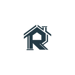 r home logo, real estate logo design, home logo,  initial r house logo