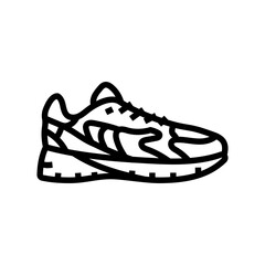 sneakers clothing line icon vector. sneakers clothing sign. isolated contour symbol black illustration