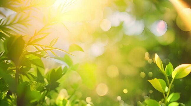 Sunlit Greenery with Boken Background