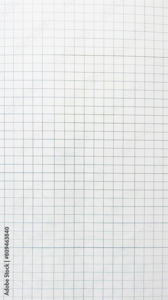 Poster close-up of a white graph paper sheet with a grid pattern suitable for backgrounds