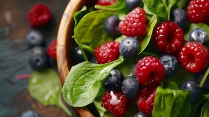 salad with berries
