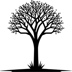 Obraz premium Black Booyong tree icon 1