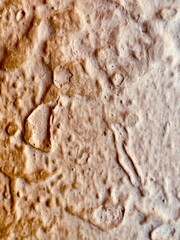 A close up photo on the roughy surface on the wall, resemble to pre-historic paintings (3)