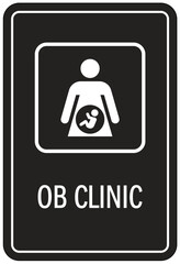 obstetrics (OB) clinic sign