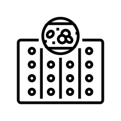 anticoagulants medicines pharmacy line icon vector. anticoagulants medicines pharmacy sign. isolated contour symbol black illustration