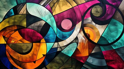 Colorful abstract geometric background