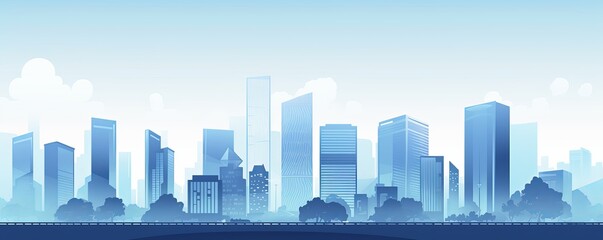 Cityscape of a modern city with skyscrapers reaching for the sky, showing a bright future full of possibilities and growth.