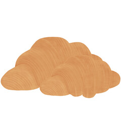 croissant isolated on white background