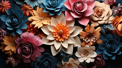 Fototapeta na wymiar a colorful arrangement of flowers