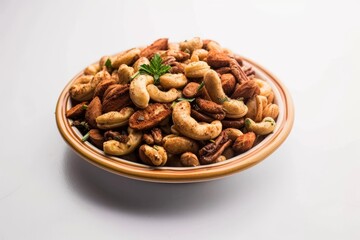 Obraz premium Easy-to-Make Air Fryer Nuts with Seasoning