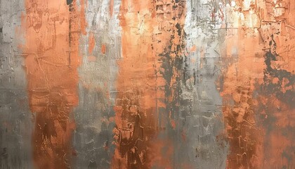 A metallic gradient that transitions from steel gray to shimmering copper hues