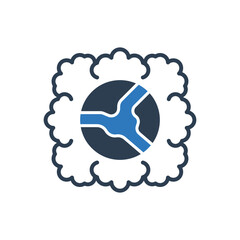 Global Warming Icon - Earth Air Pollution Icon