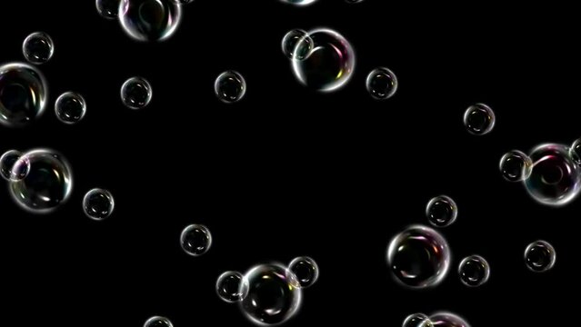 Water bubble particles float Animation