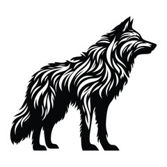 Obraz premium wolf silhouette Vector