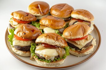 Mouthwatering Air Fried Portobello Mushroom Burgers with Creamy Cheese