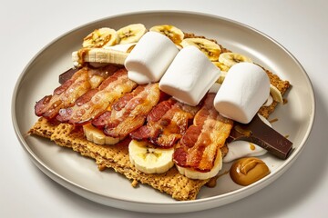 Symphony of Flavors: Air Fryer Elvis S'mores with Bacon and Chocolate