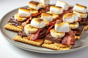 Symphony of Flavors: Air Fryer Elvis S'mores with Bacon and Chocolate