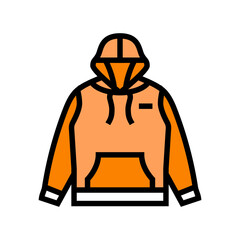 hoodies clothing color icon vector. hoodies clothing sign. isolated symbol illustration