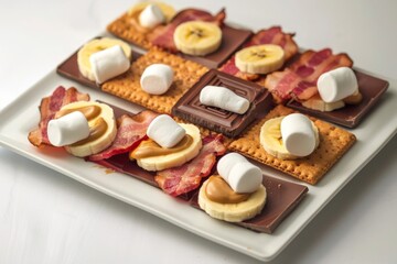 Air Fryer Elvis S'mores: Bacon, Chocolate, Peanut Butter, and Marshmallow