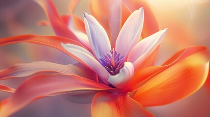 Serenity Unveiled: Zooming in reveals the Strelitzia's serene beauty, a tranquil beacon amidst life's chaos.