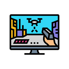 cyberpunk game color icon vector. cyberpunk game sign. isolated symbol illustration