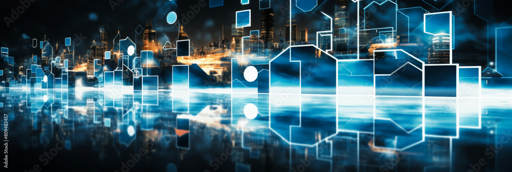 Poster diverse team coding cloud computing software, data analysis, business intelligence - digital tech de
