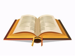 Obraz premium An illustration of the independent elements of an open book 