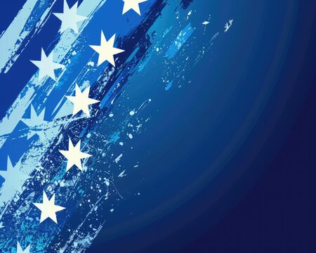Abstract Blue Banner for Peace Officers Memorial Day Celebration in America: Honor and Tribute - Powered by Adobe