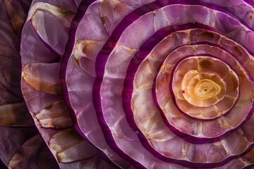 The concentric layers in the crosssection of an onion, creating a natural bullseye