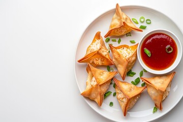 Air Fryer Crab Rangoon Culinary Masterpiece with Scallion Garnish