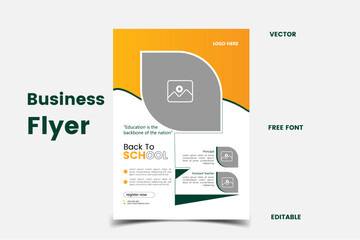 Eye-catching corporate flyer vector template design.