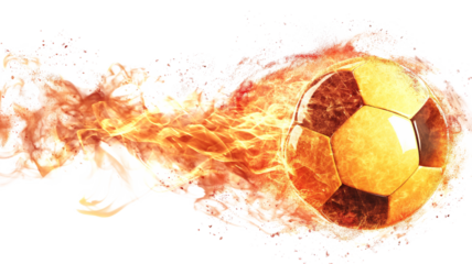 Flaming Soccer Ball-Sports and Recreation isolated on a transparent background