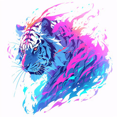 Cool fierce tiger head design
