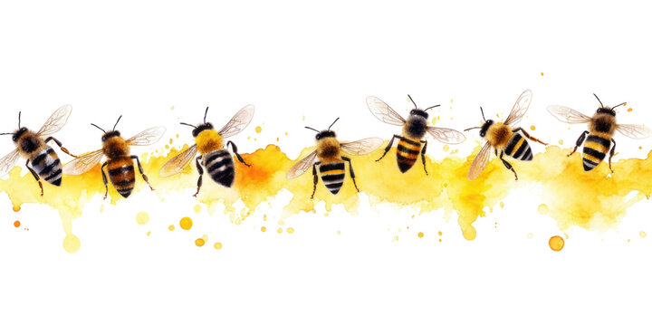 PNG Bee border bee insect animal.