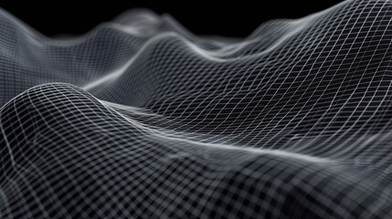 Coal gradient from graphite gray to black in a sophisticated abstract wireframe powerful  impactful