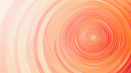 Contemporary abstract wallpaper with circular gradient from peach to coral stylish design