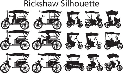   Rickshaw  Artistic Blends   Darkened Silhouette Illustrations