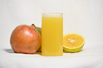 A glass of orange juice