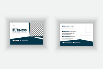 Creative post card design, modern  post card vector design.