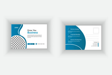 Creative post card design, modern  post card vector design.