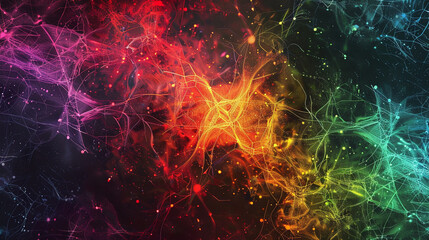 multicolor neural network background