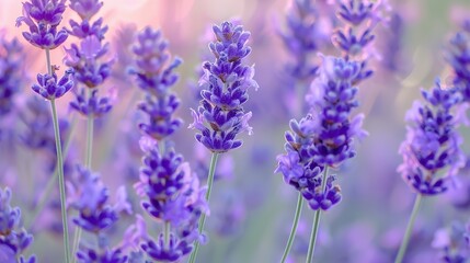 Obraz premium Discover the Power of Lavender Essential Oil, a Natural Elixir that Promotes Relaxation, Harmony, and Overall Well-being