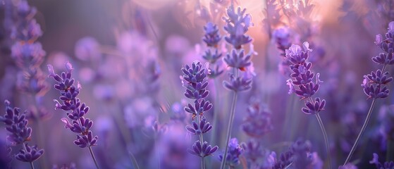 Obraz premium Discover the Power of Lavender Essential Oil, a Natural Elixir that Promotes Relaxation, Harmony, and Overall Well-being