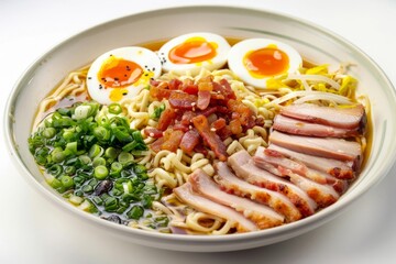 Delectable Afternoon Ramen Bowl with Rich Broth and Tender Pork Belly