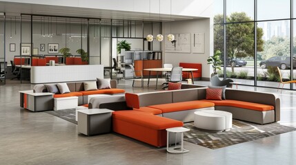 Interior designers create flexible office designs for hybrid work, utilizing modular furniture and smart spaces to adapt to various employee needs